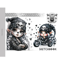 Skitseblok 200x143 24 sider 100g/m2 TW Gnomes