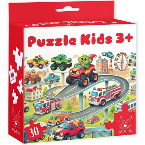 Puslespil 30 Børnebiler 3+