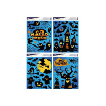 Halloween vinduesklistermærke 30x42cm MIX
