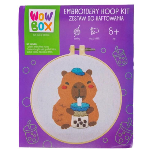 Wow Box Capybara Bubble Tea Broderikit