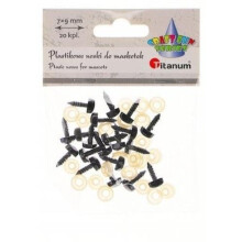 Plastiknæser til maskotter, trekantede, 9x7 mm, 20 stk.
