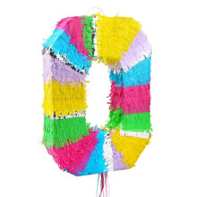 Piñata nummer 0 pastel 50x35x7,5cm