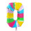 Piñata nummer 0 pastel 50x35x7,5cm 1