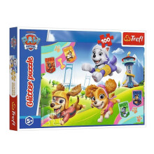 Puslespil 100 Glitter Skinnende Hunde TREFL