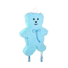 Blå bamse piñata 33,5x8x45m