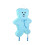 Blå bamse piñata 33,5x8x45m 1