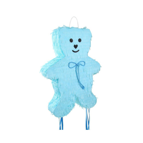 Blå bamse piñata 33,5x8x45m
