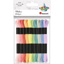 Tandtrådssæt med 10 pastelfarver 8 mdr.