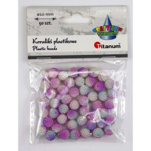 Plastikperler 10mm lilla ombre 50 stk.