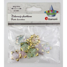 Plastik blomsterperler 23 mm 12 stk.