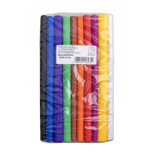 Crepepapir 200x25 cm 10 farver