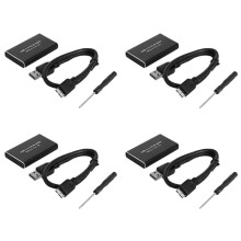 4X MSATA to USB 3.0 SSD Enclosure External Hard Drive Disk Box Storage Case Adapter for 30X50mm 30X30mm MSATA SSD