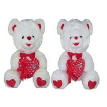 Bamse med hjerte 50 cm MIX