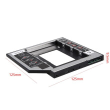 5X Universal 2Nd HDD Ssd Hard Drive Caddy 9.5mm for Cd/Dvd-Rom Optical Bay for HDD Sataii Sdd Hard Disk Bracket