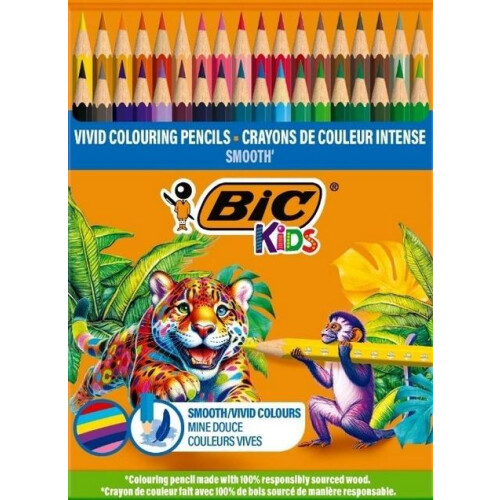 BIC Børne Smooth ECO træfarveblyanter 48 stk. BIC
