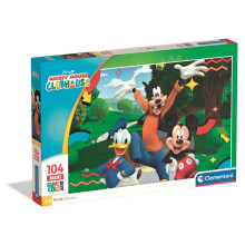 Clementoni - Mickey Mouse - 104 Piece Puzzles - Maxi Super Color - Children's Puzzle - From 4 Years - 45x62cm