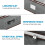 Addis Addis Underbed Storage Bag 5 Compartments Organiser Grey x 2Pack 4