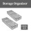 Addis Addis Underbed Storage Bag 5 Compartments Organiser Grey x 2Pack 7