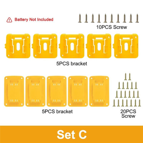 10 Pcs Battery Storage Rack Machine Holder for  18V Li-Ion Battery Wall Mount Tool Bracket Power Tool Accessory 1