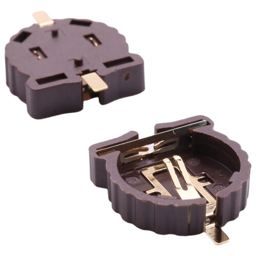 40PCS CR1220 CR1225 Button Battery Holder 3V Button Battery Holder Plating Temperature 1