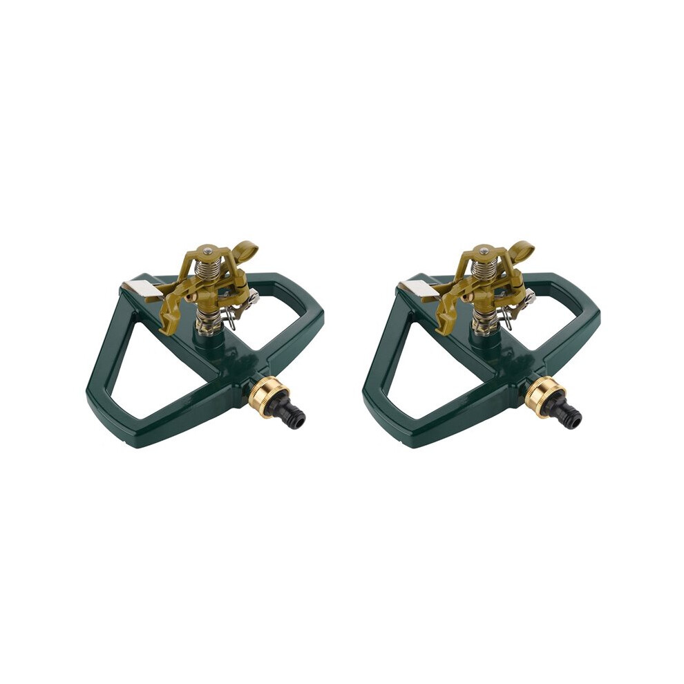 2X Impact Sprinkler With Base, Circular Sprinkler With Sprinkler Garden Hose Sprinklers System 6032724688985