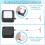 5 Ft Retractable Remote Control Tether, 6 Pack Security Cable Lanyard Lock with Double Sided Adhesive & Screw 7