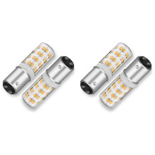 4x BA15DLED 120V Dual Contact Bayonet Base Bulb,50 Watt Halogen JD T3/T4 Equivalent,Sewing Machine LED Bulb A