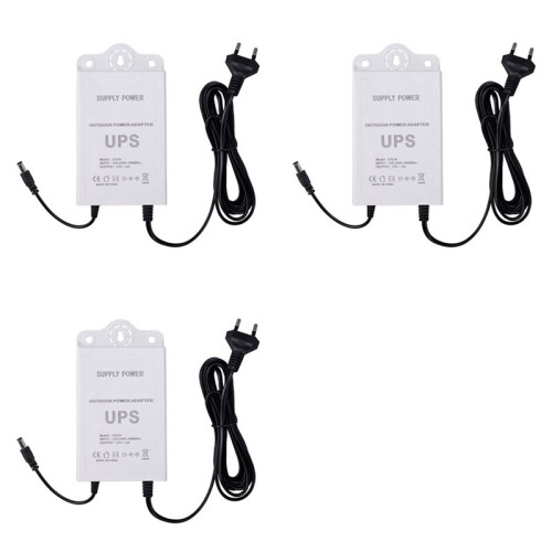 3X 12V-2A Uninterruptible Power Supply for WiFi, Modem, Security Camera  UPS Battery Backup Protector EU PLUG