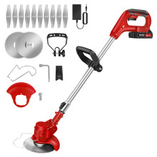 (With 1 Battery) Cordless Grass Trimmer & Lawn Edger - Battery Powered Garden Tool for Borders, Pruning & Weed Cutting