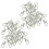 60PZ moschettoni perno porta CHIAVE colore argento 1