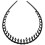 2X Cerchietto in plastica dentato nero per donna 6
