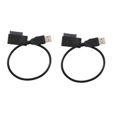 2X USB 2.0 to II 7+6 13Pin Adapter Converter Cable for Laptop CD/DVD ROM Slimline Drive