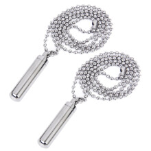 2X Stainless Steel Pill Case Holder Cylinder Cremation Urn Memorial Pendant Necklace Keepsake 49x9mm