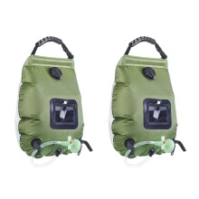 2X 20L Outdoor Camping Shower Water Bag Camping Mountaineering Solar Shower Bag Portable Outdoor Bath Water Storage Bag