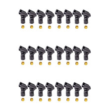 24 Pieces Universal Microphone Clip Holder with 5/8 Inch Male to 3/8 Inch Female Nut Adapters