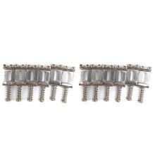 12 Roller Brücke Ziehen Schnur Ziehen Code Elektrisch Gitarren Sattel für STRATOCASTER Telecaster Elektrisch Gitarren Zubehör Silber