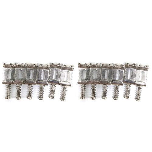 12 Roller Bridge Pull String Code Electric Guitar Saddle for STRATOCASTER Telecaster Electric Guitar Accessories Silver
