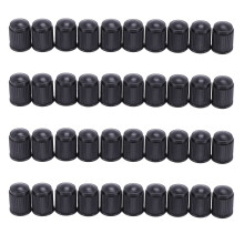 40pzs Plastico Tapas para polvo de Valvula de bicicleta Coche Furgoneta Motocicleta Tubos de Neumatico Negro