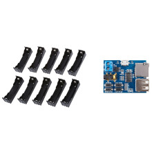 10X Black Open Battery Holder Case Box for 3.7V 18650 Battery & 1x Mp3 Lossless Decoder Board Comes