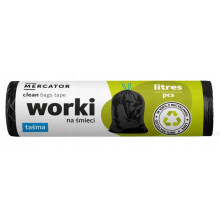 60l-es, húzózsinóros szemeteszsákok, 10 db, STRONG, perforációval, 60 l