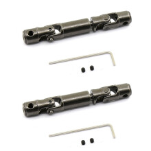 2X ActualizacióN Eje de TransmisióN CVD de Metal para WPL D12 C14 C24 B14 B24 B16 B36 MN D90 MN99S HengLong RC Coche Piezas Accesorios