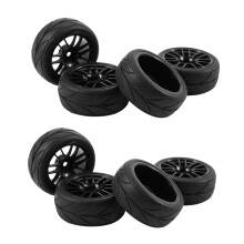8Pcs 1/10 De Goma Rc Neumáticos De Automóvil De Carreras En El Camino La Rueda De Carretera Para Hsp Hpi 9068-6081