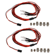 12X 6 Kit de Luces LED 2 2 Rojo 2 Azul para 1/10 1/8 HSP SCX10 D90 HPI RC Car