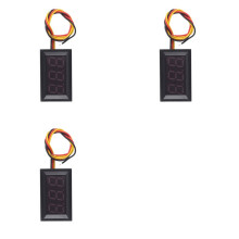 3X 0-99.9V 3 Wire LED Digital Display Panel Volt Meter Voltage Voltmeter Car Motor - GREEN