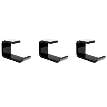 3X Acrylic Headphone Bracket Wall Mounted Headset Holder Desk Display Stand Bracket Hanger Headphone