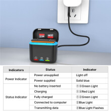 2-Channel Battery Charger with Card Slots Battery Charger Station Fast Charging Charger for X3 Camera