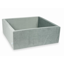 Tør pool 110x110x40 fløjlsgrå uden bolde