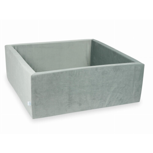 Tør pool 110x110x40 fløjlsgrå uden bolde