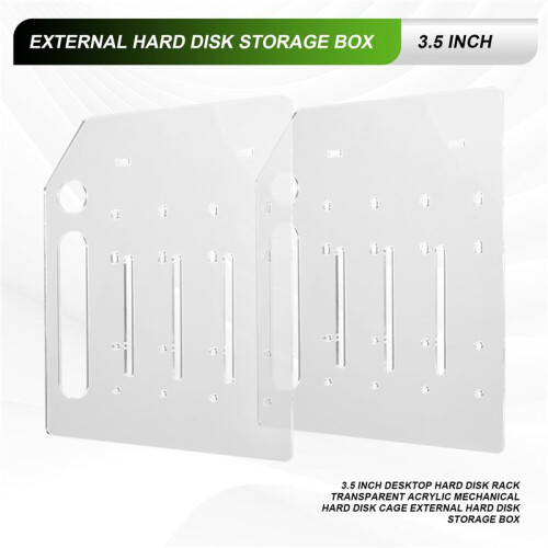 3.5 Inch Desktop Hard Disk Rack Transparent Acrylic Mechanical Hard Disk Cage External Hard Disk Storage Box 4 Layer 2