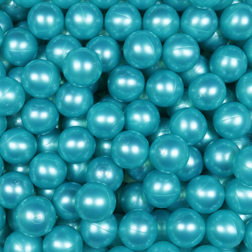 Legetøjsbolde ø7cm 100stk metallic turkis